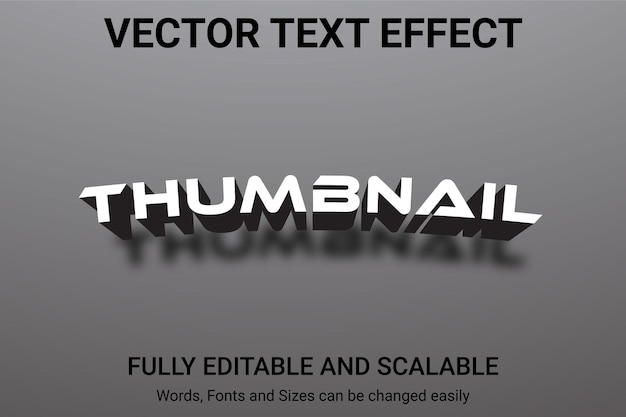 Editable text effect - THUMBNAIL text style