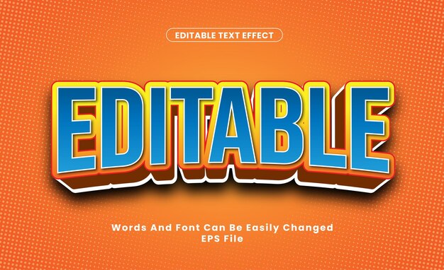 editable text effect word and font be change