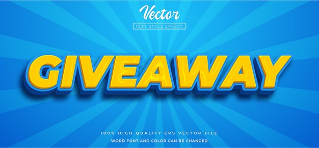 editable text give away 3d text style