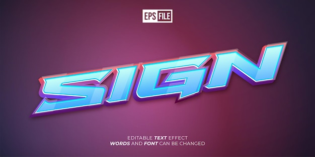 editable text sign 3d style editable text effect