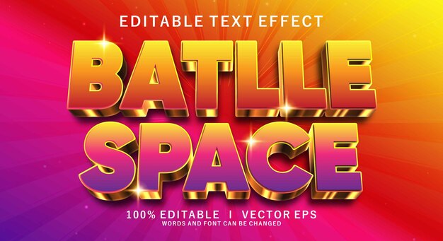 editable text style effect 3D vector text