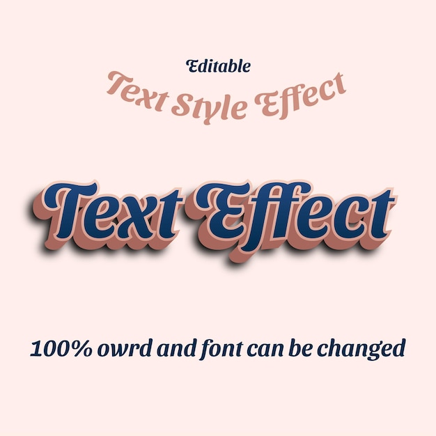 editable text style effect design