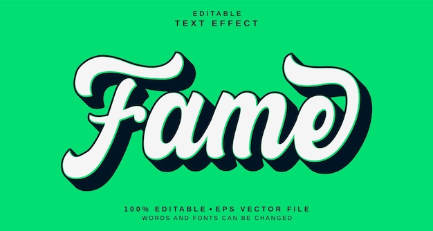editable text style effect fame text style theme