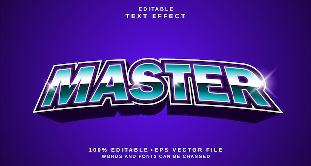 editable text style effect -  master text style theme.