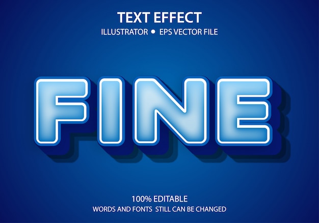 Editable Text Style Effect Modern Fine