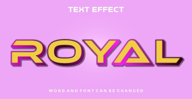 Editable text style effect Royal text vector files