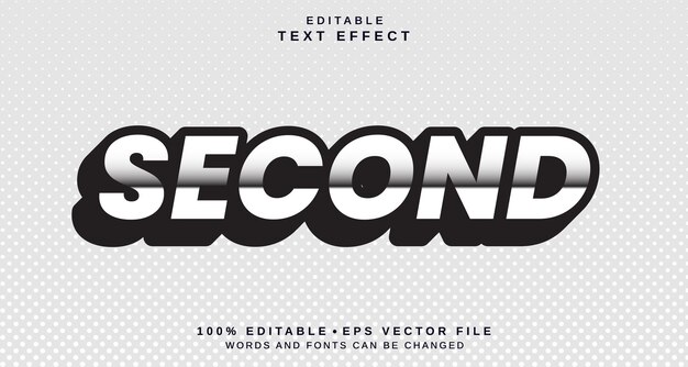Editable text style effect Second text style theme