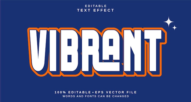 editable text style effect vibrant text style theme