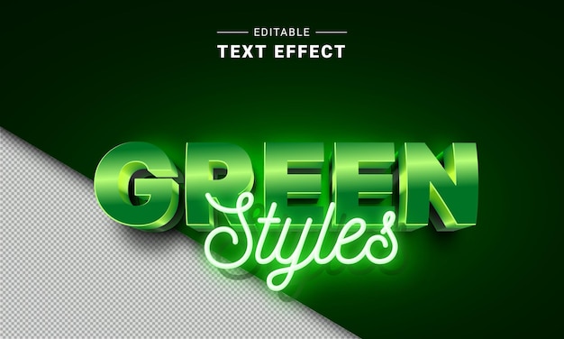 editable trendy metallic neon typography designs