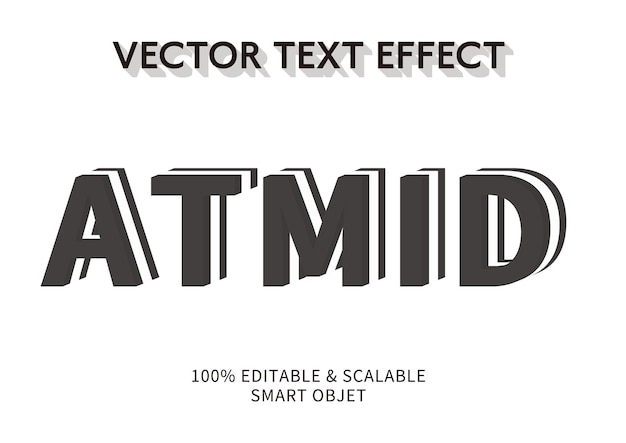 Editable vector fonts text effect F37