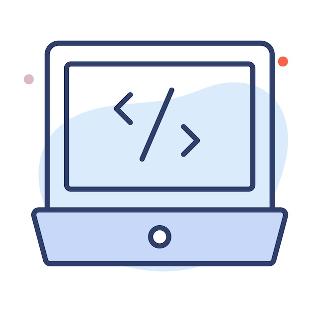 Editable vector of web coding web development icon