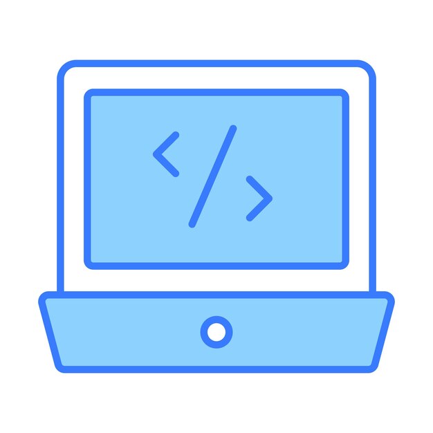 Editable vector of web coding web development icon