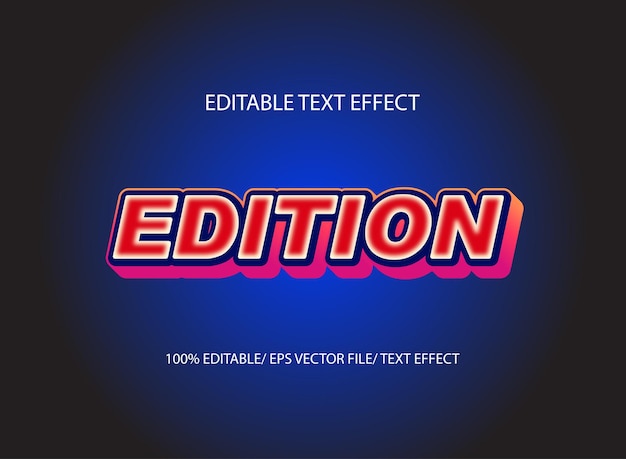 Edition text effect
