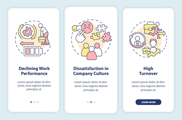 effects of employee burnout onboarding mobile app screen