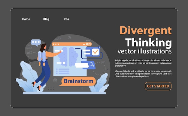 efficient digital brainstorming in action dynamic woman interacts with a user interface executing