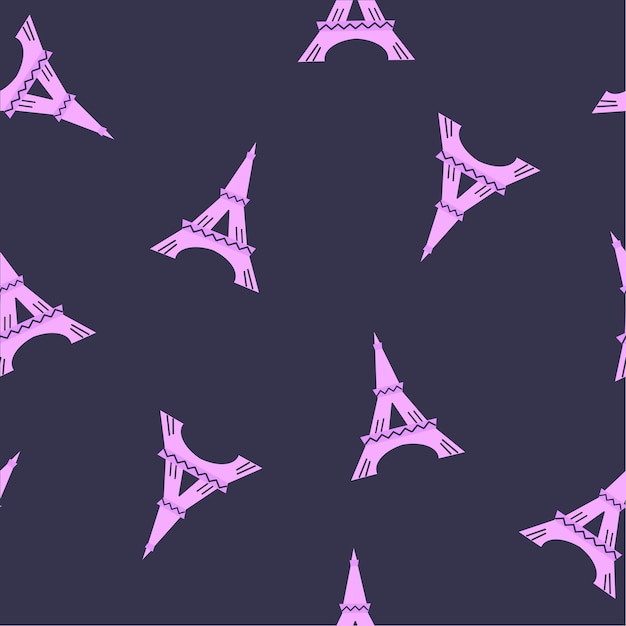 eiffel tower seamless vector pattern background