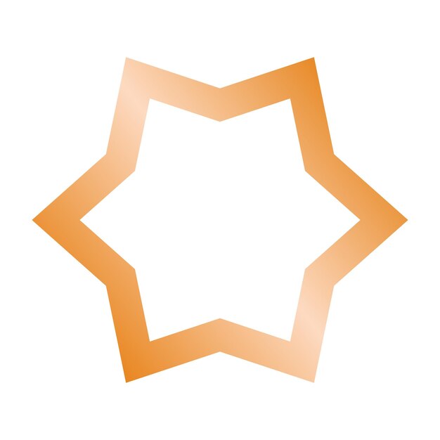 Eight pointed star icon geometric design element shape isolated