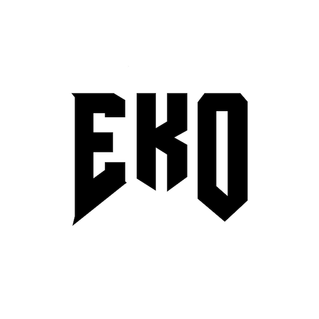 EKO letter logo design for technology company EKO logo design black and white color combination EKO logo EKO vector EKO design EKO icon EKO alphabet EKO typography logo design