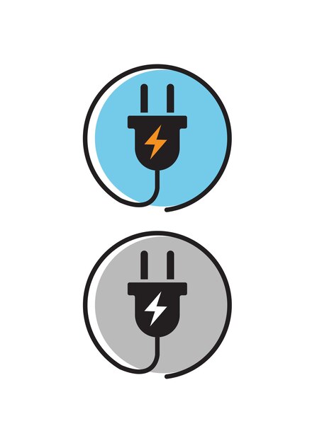 Electrical plug icon illustration design on white background