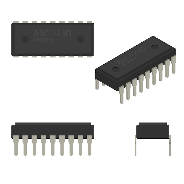 Electronic microchip components