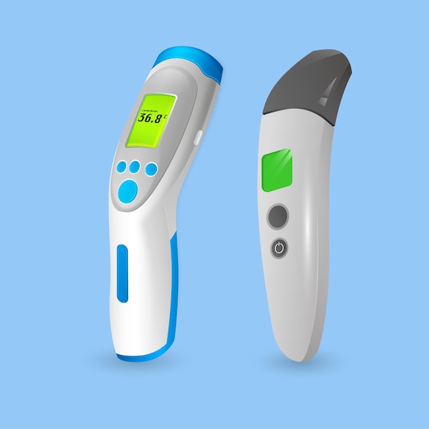 electronic modern thermometer with screen for displaying body temperature