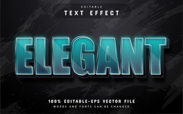 Elegant 3d text effect editable