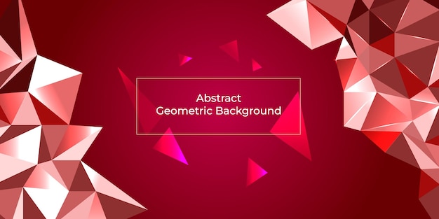 Elegant Abstract Background Red Geometric