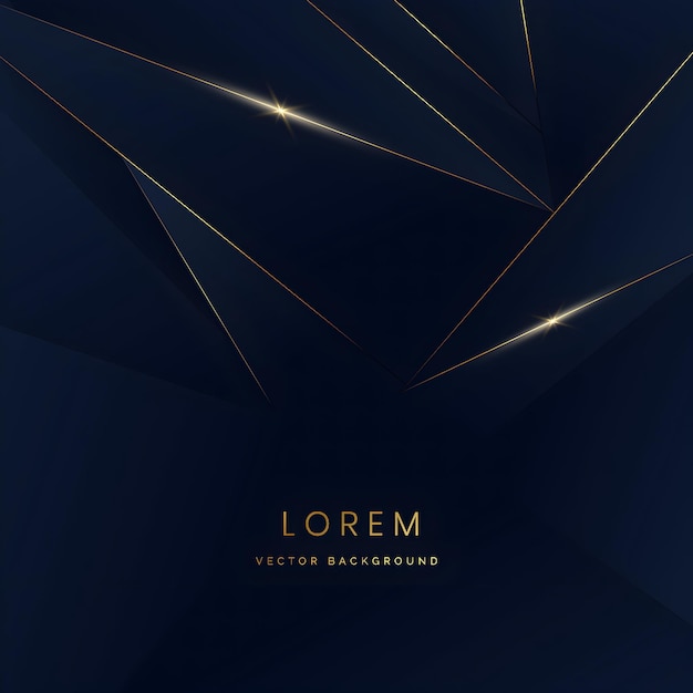 Elegant Abstract Blue and Gold Geometric Background Design