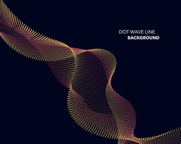 Elegant abstract  dot wave line futuristic style background 