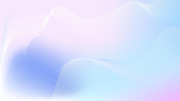 Elegant Abstract Gradient Waves Background in Soft Pastel Blue and Pink Tones