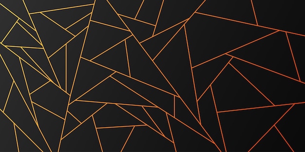Elegant and modern mosaic wallpaper in gold and black Vector illustration