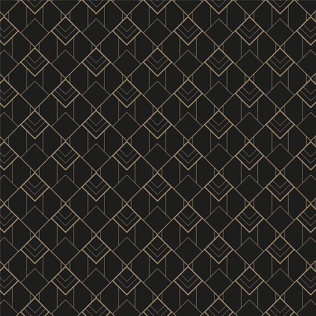 elegant art deco geometric pattern in gold