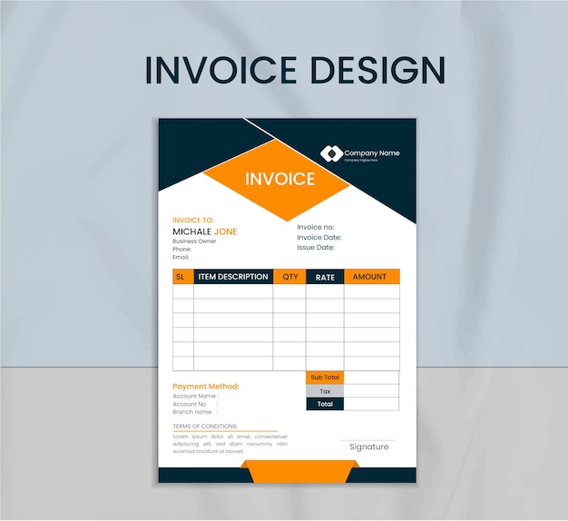 Elegant business invoice design