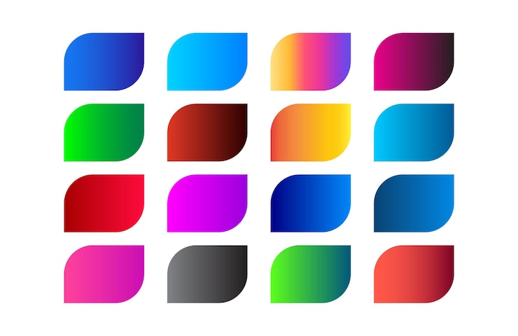 Vector elegant colorful gradient collection