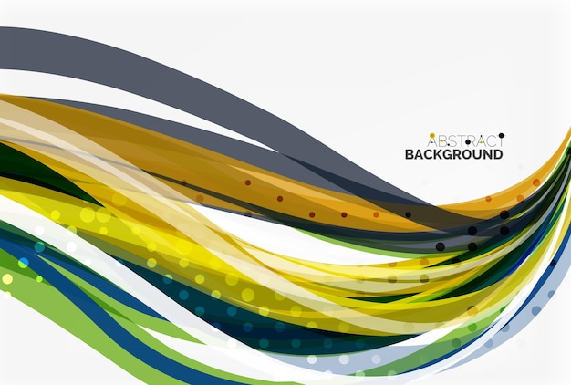 Elegant colorful wave stripes Vector template background for workflow layout diagram number options or web design