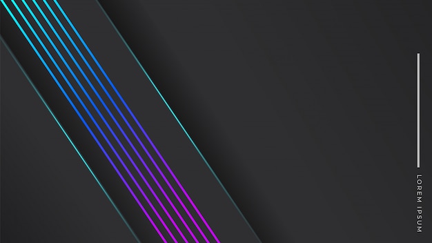Elegant dark background with line gradient blue purple