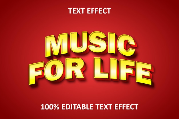 Elegant Editable Text Effect Yellow Red