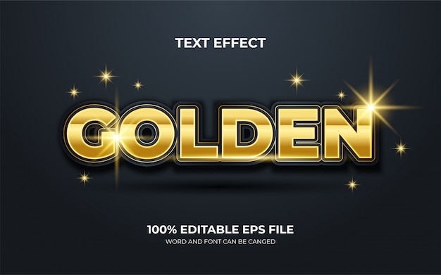 elegant gold color text effect design