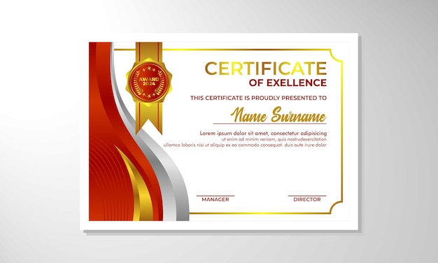 elegant gradient certificate design template