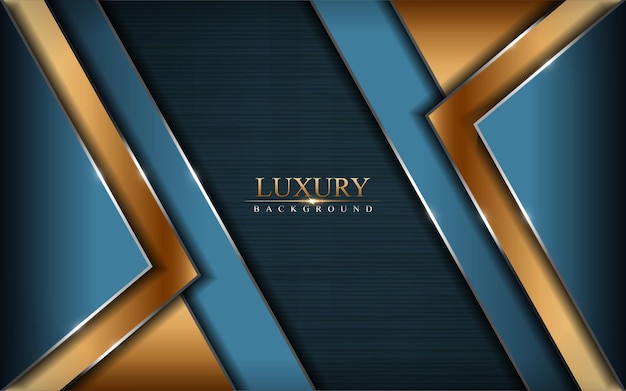 Elegant Navy and Golden Layered Background