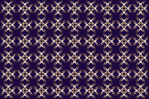 Elegant pattern of ethnic floral ornaments brown floral batik
