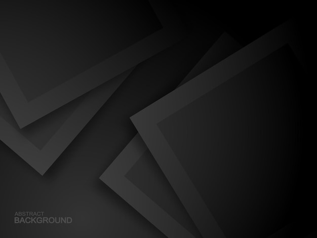 elegant realistic square paper cut dark abstract background