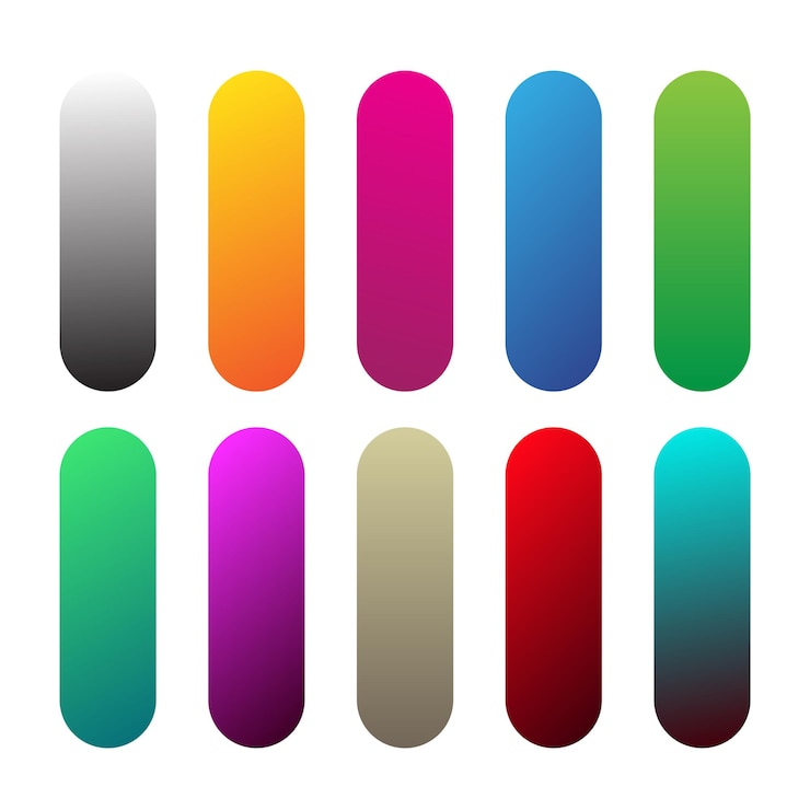 Vector elegant set of colorful color palette