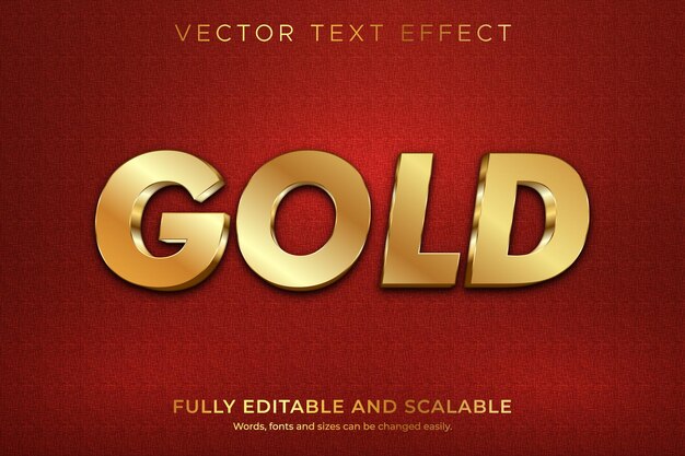 Elegant shiny golden text effect