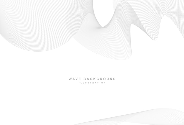Elegant white background with gray waves