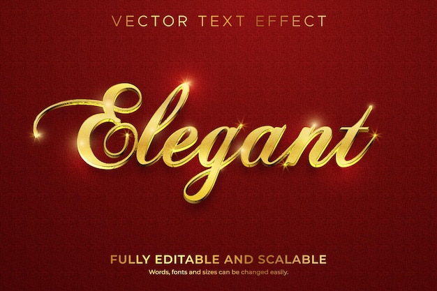 Elegent Gold typography text effect fully editable