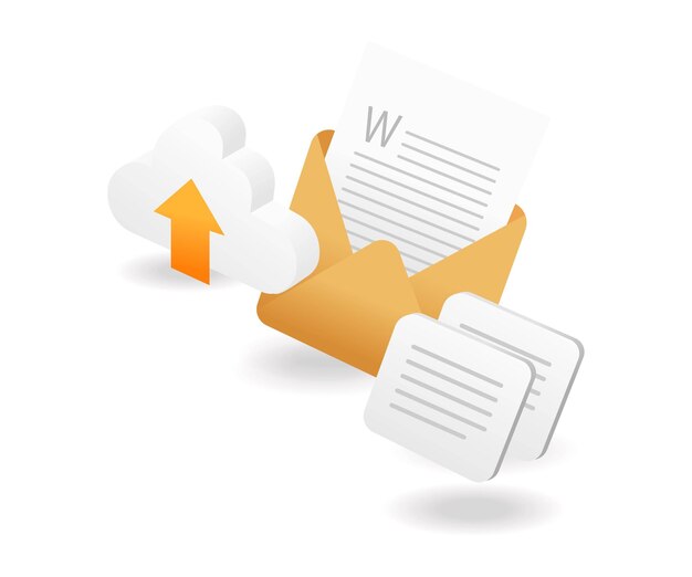 Email data storage on cloud server
