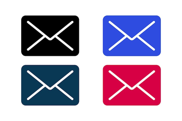 Email Glyph Multiple Colours Set