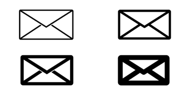Email icon Mail vector set Message symbol Envelope sing Letter icon