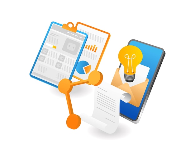 email information template web blog design idea